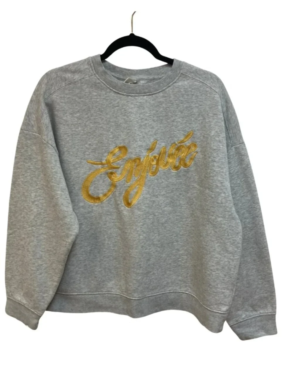 H&M Gray Long Sleeved Sweatshirt Mongrammed 